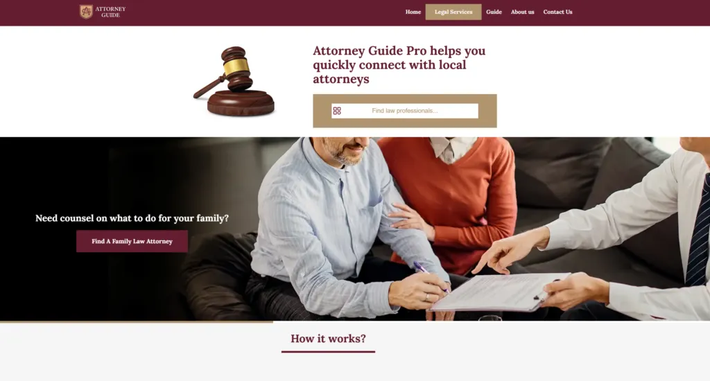 Attorney Guide Pro website screenshot